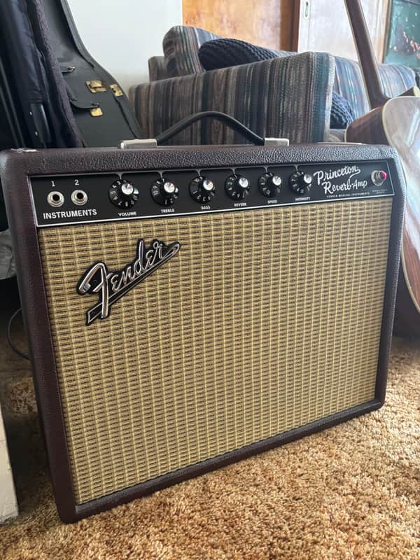 Fender '65 Princeton Reverb Reissue "Bordeaux Reserve" FSR Limited Edition 12-Watt 1x12" Guitar Combo 2010s - Wine Red / Wheat image 1