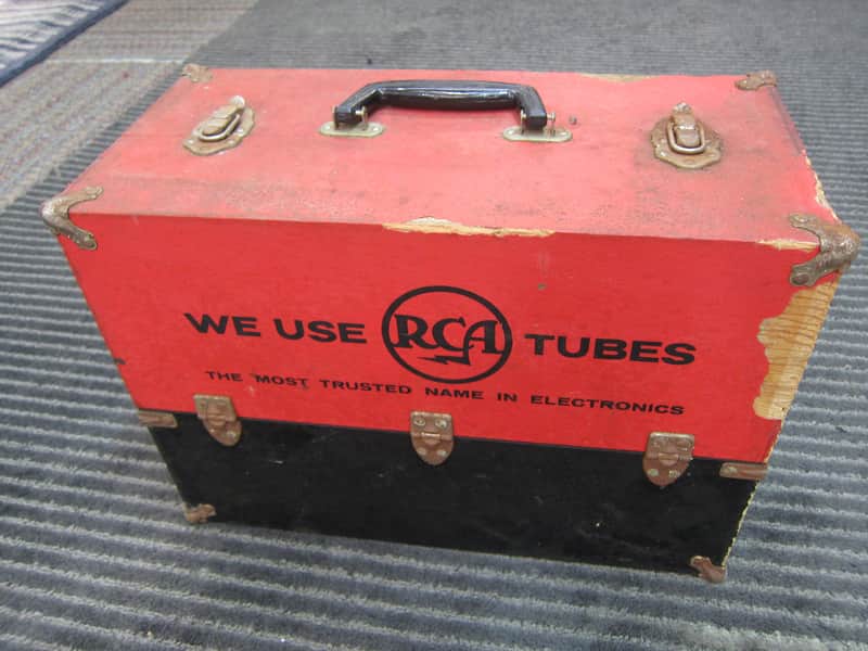 Vintage RCA Tube Caddy/Service Case Vintage 1950s, USA, Very cool, Functional, Fair Condition, Mojo 1950s Red/Black image 1