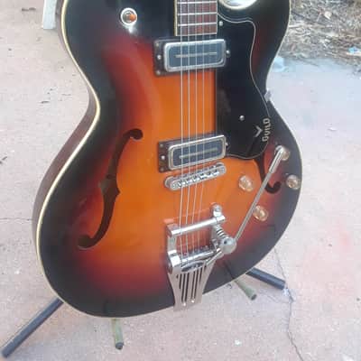 1966 Guild T100 Semi-Hollow Guitar-Duesenberg B-7 Bigsby -McNelly Charlie Christian PUs-HSC- VIDEO image 4