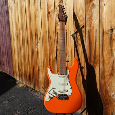 Schecter DIAMOND SERIES Nick Johnston Traditional - Atomic Orange Left Handed 6-String Electric Guitar (2023) image 2