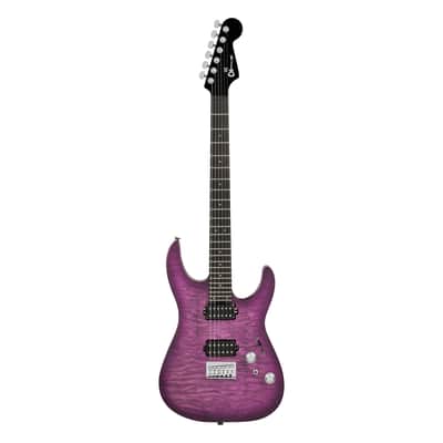 Charvel Pro-Mod Plus Dinky DK24 HH HT E QM Electric Guitar - Violet Radiance image 2