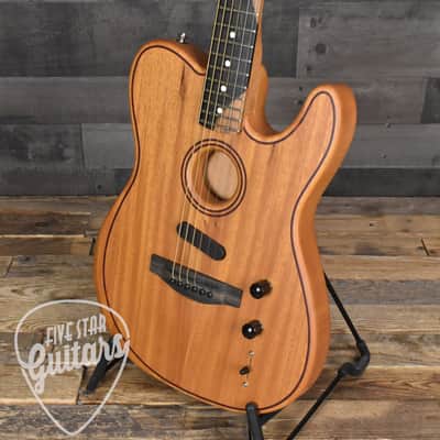Fender American Acoustasonic Telecaster All-Mahogany - Natural with Deluxe Gig Bag image 9