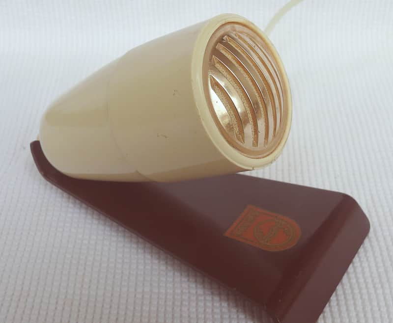 Phillips El 6112 Vintage DYNAMIC Table Microphone image 1