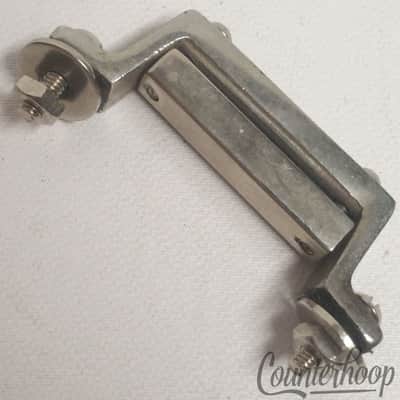 Leedy&Ludwig Snare Drum Butt Plate Nickel Vintage 40s 2 7/16"Marching Parade USA image 2