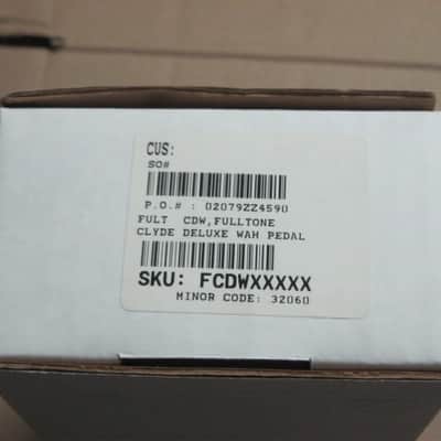 kind of lightly handled genuine Fulltone EMPTY BOX & printout copy of paperwork ONLY for Clyde Deluxe pedal (NO pedal) 2010s (specifically 2019) white box with black & white labels image 14