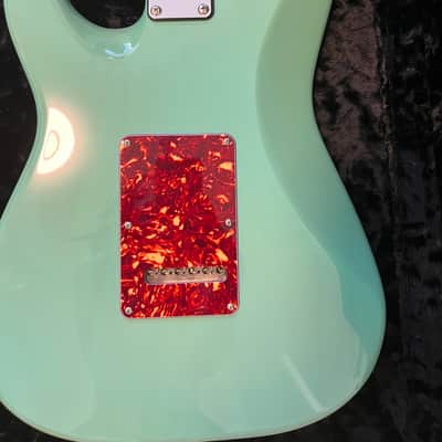 Suhr Limited Edition Classic S Paulownia with Maple Fretboard 2018 - Present - Surf Green with Tortoiseshell Pickguard image 4