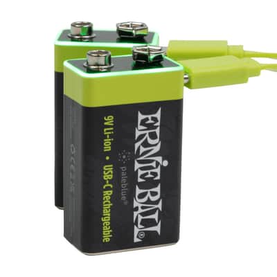 Ernie Ball USB-C Rechargeable Battery by Paleblue - 9V, 2-pack image 2