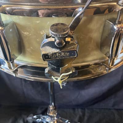 Paul "Jamo" Jamieson's Rogers - 5x14" PowerTone Model White Marine Pearl Snare Drum 1965 image 6