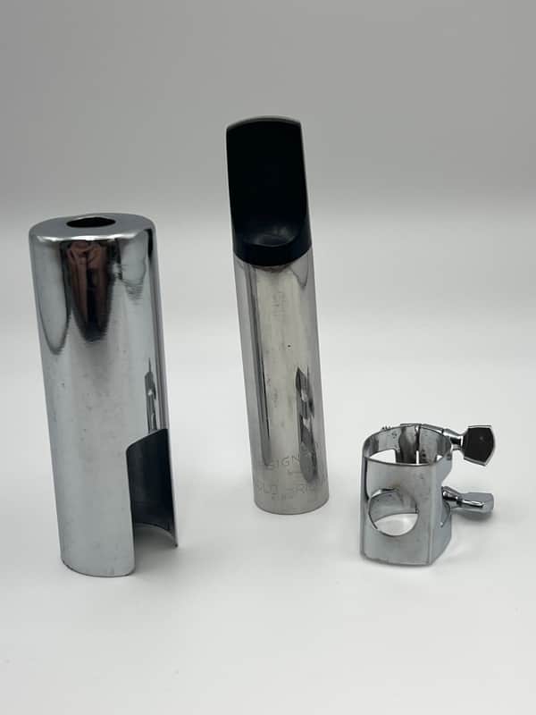 Vintage Arnold Brilhart “Designed by Arnold Brilhart” Metal Soprano Saxophone Mouthpiece w/ Orig. Lig. and Cap image 1