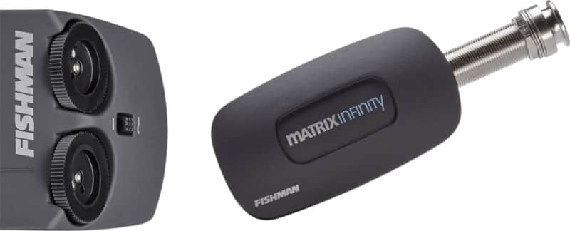 Fishman Matrix Infinity VT Narrow Format Acoustic Guitar Pickup/Preamp System, Black image 1