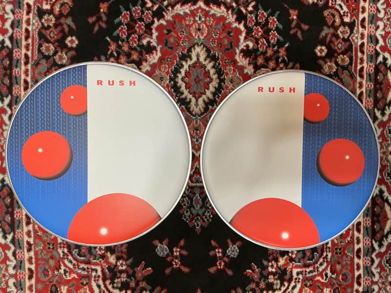 Evans Neil Peart / RUSH “Hold Your Fire” ONE & TWO 22” Bass Drum Head Set image 1