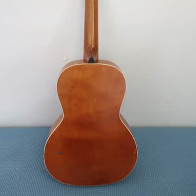 Antique Vintage 1930s Regal Parlor Guitar Project Scenic Floral Stencil Washburn Ditson Original Cloth Latch Case image 11