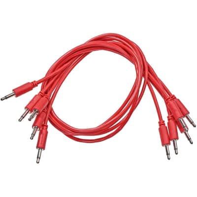Black Market Modular Eurorack Patch Cables (50cm - Red - 5 Pack) image 2