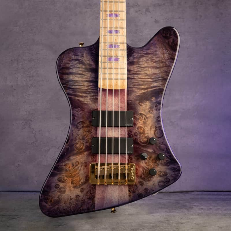 Spector USA Custom NS-5XL X Series 5-String Bass Guitar - Purple