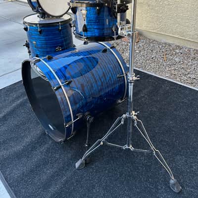 OCDP Venice - Blue Onyx 4 piece drum set Bass toms snare image 4