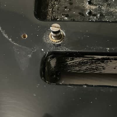 1990 USA Fender American Stratocaster Black Guitar Body 2 Post Tremolo Ready image 9