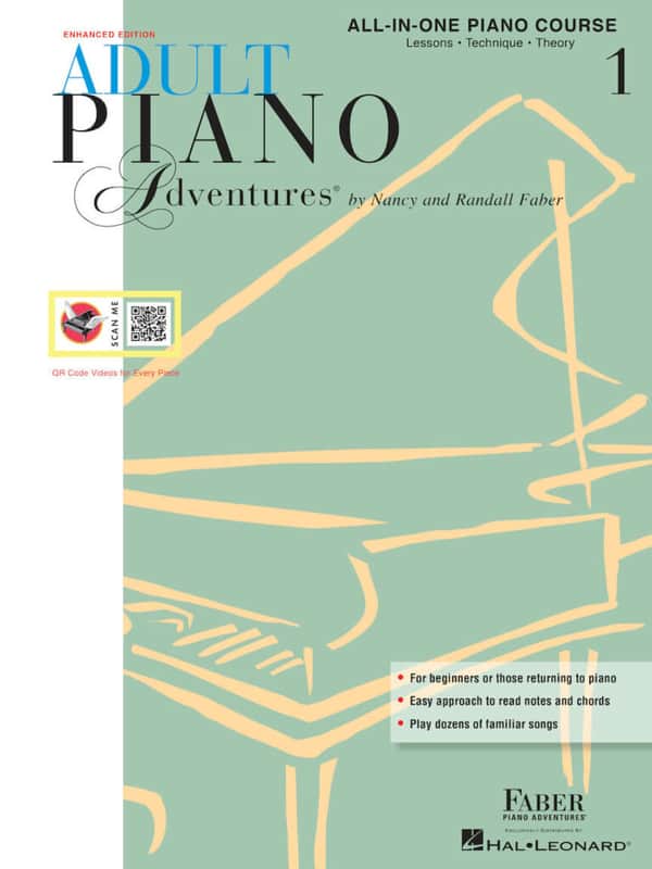 Hal Leonard Piano Adventures Adult all in one piano course book 1 image 1
