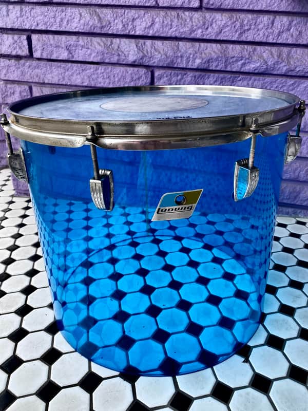 Ludwig 16x13" Blue Vistalite Tom. 1970s - Acrylic image 1