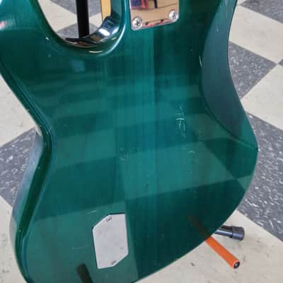 1985 1986 Music Man Sabre Unlined Fretless Trans Green image 10