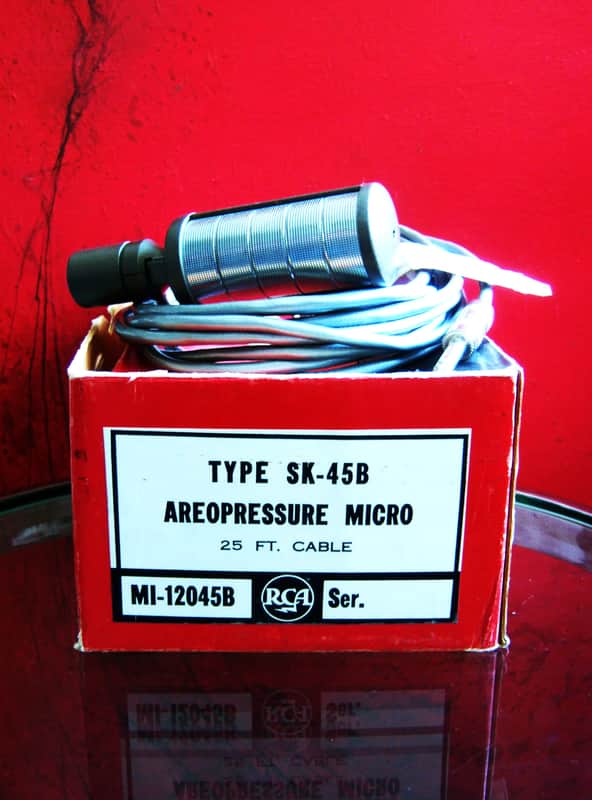 Vintage RARE 1950's RCA SK-45B / KN1B pressure / dynamic microphone Dual Z w cable data sheet & case 77DX 44BX 74B # 2 image 1
