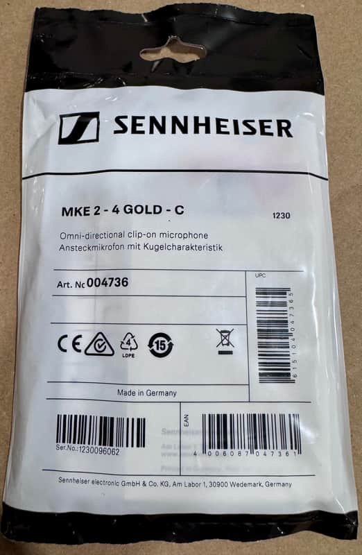 Sennheiser MKE 2-4 GOLD-C - Black image 1