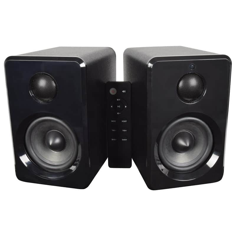 AV Link ABS35 Bluetooth Bookshelf Speakers, Black image 1