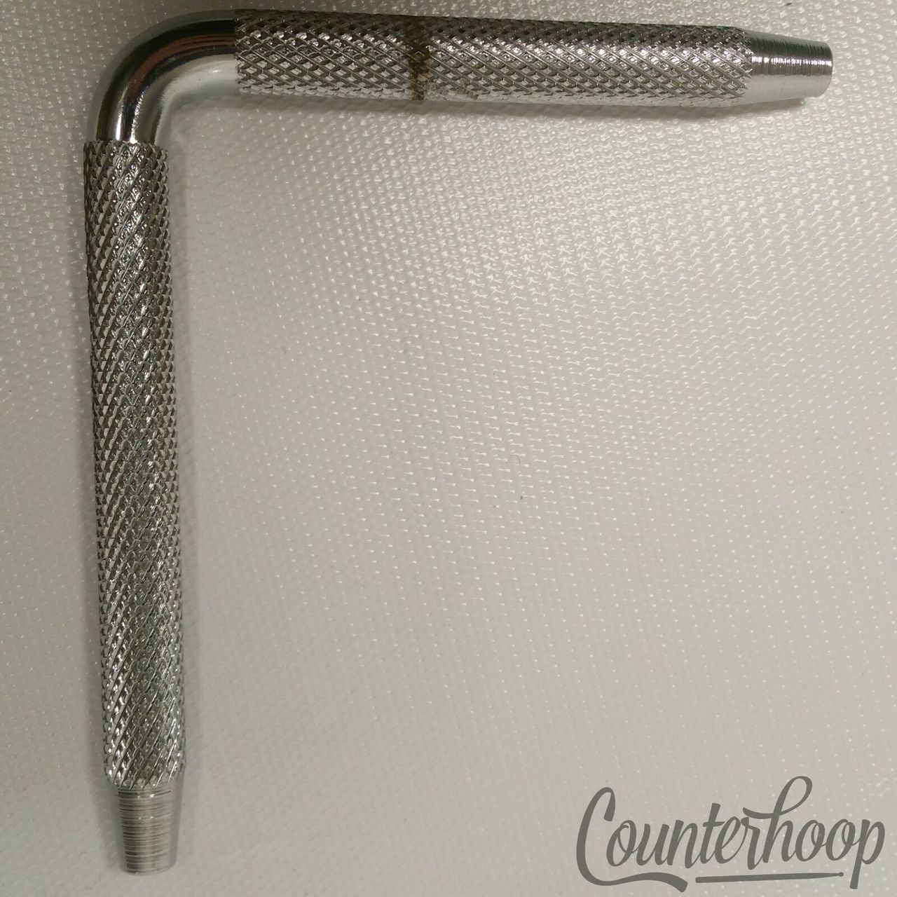 Ludwig L-Arm Cross-Knurling Rail/Double Tom Drum Mount Chrome Part Vintage 60s* — main photograph