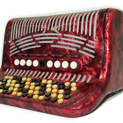 Vintage Hohner Accordina II C Griff Button Accordion 96 Bass, made in Germany, with New Straps and Hard Case, Original Accordeone de Botones, 2686 image 8