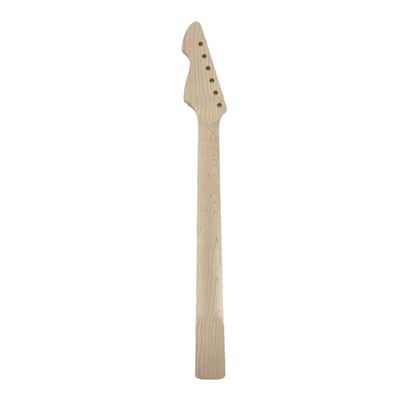 22 Fret Electric Guitar Neck 25.5 inch Maple Wood Neck with Cat Inlay Maple Fretboard, Bolt-On Neck for Builds image 2