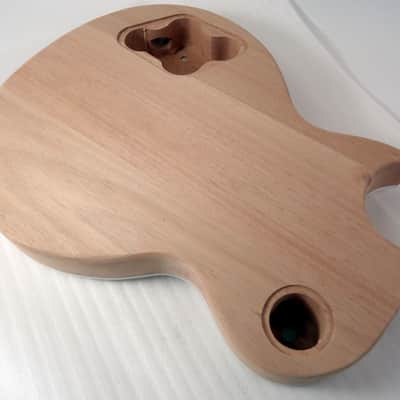 Select Stock Flame Top Mahogany Body + Trap Inlay Mahogany Neck RAW DIY Custom Ready BLEM image 10