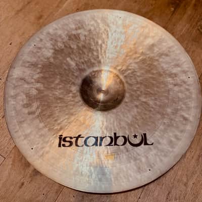Vintage 1980s Istanbul Pre Split Stencil Logo 24” Ride Cymbal 4000g, with rivets image 3