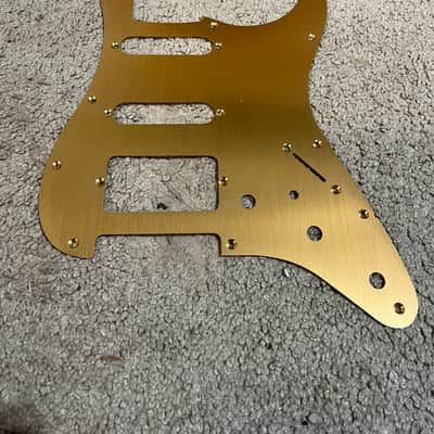 New Gold Brushed Anodized Aluminum SSH Stratocaster Electric Guitar Replacement Pickguard Strat Scratch Plate image 2