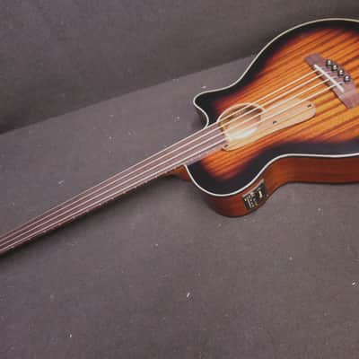 Ibanez AEGB24FE MHS Compact Size FRETLESS Acoustic-Electric Bass Guitar with Finger Rest image 1