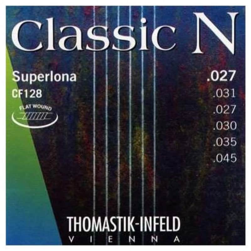 Thomastik-Infeld CF127 Classic N Superlona Chrome Steel Flat-Wound Guitar Strings - Light (.27 - .45) image 1