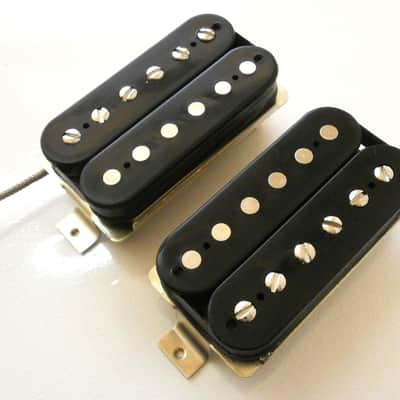 Q Pickups 1957 PAF Humbucker SET Alnico II Classic VINTAGE CORRECT Clone Black 57 Fits Gibson image 8