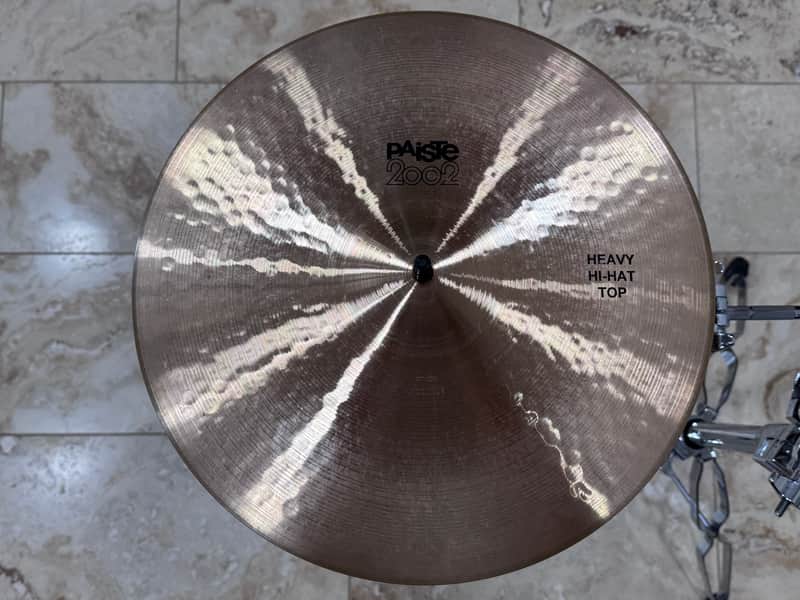 ‡‡‡Used Paiste 15" 2002 Heavy Hi-Hat Cymbals (Pair) - 90's Black Label Reissue In Excellent Condition‡‡‡ image 1