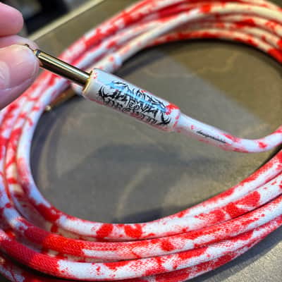 Slaughter to Prevail “Blood Cable” - Jack Simmons Signature Guitar Cable (Tallon Banshee) - Van Damme XKE, Gold Jacks - Never Used image 3