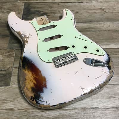 Made to Order - FRANCHIN Mercury guitar body Relic Aged 100% Nitro Lacquer COLOR OVER COLOR (Sunburst/ Black/ White/ Blue/ Green/ Yellow/ Red/ Pink/ Burgundy/ Purple/ Gold/ Silver, etc.) Basswood Poplar Stratocaster-Strat-S-Style Made in Italy image 15