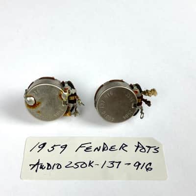 1959 Fender Pots-Potentiometers -A 250k 137-916 Telecaster Esquire Precision Bass Duo-Sonic Musicmaster image 1