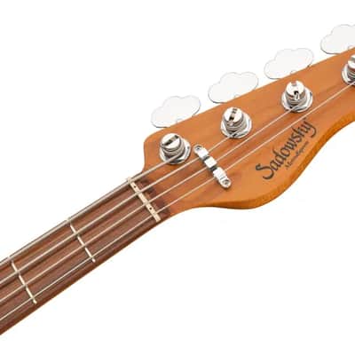 Sadowsky MetroExpress 21-Fret Vintage M/J Bass, Morado Fingerboard, 4-String - Solid Candy Apple Orange Metallic High Polish image 7
