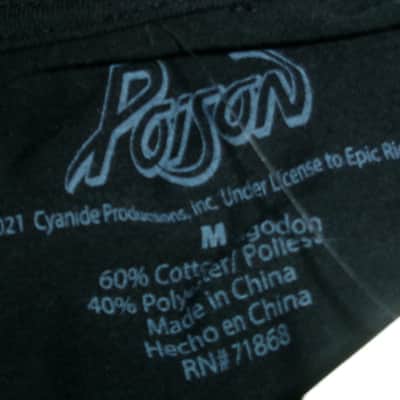 poison band logo official woman m tee - glam hard rock bret michaels play dirty image 4