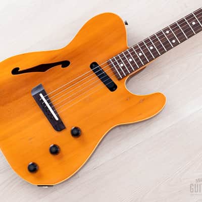 1990 Fender Thinline Telecaster TLAC-950 Natural w/ Piezo & Lace Sensor, Japan MIJ Fujigen