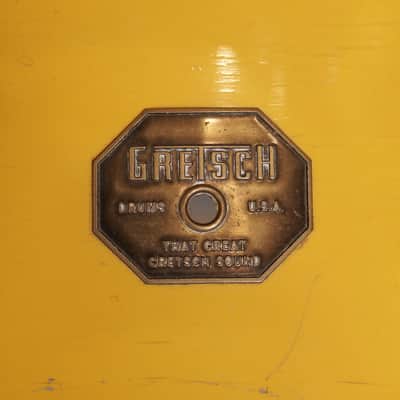 Gretsch 12/13/16/22" Drum Set - 1970s Yellow Lacquer image 7
