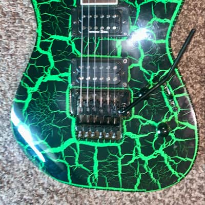 Jackson X Series Soloist SLX DX green crackle electric guitar image 2