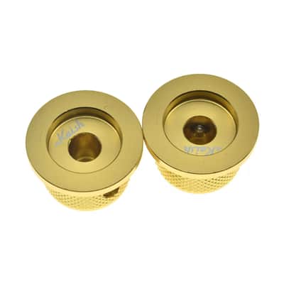 Gold Metal Top Hat Knobs - 1/4" Shaft (Set of 3) image 3