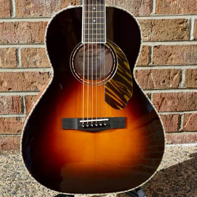 Fender PS-220E Parlor, Ovangkol Fingerboard, 3-Color Vintage Sunburst image 1
