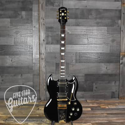 Pre-Owned Epiphone SG Custom Maestro - Ebony image 2