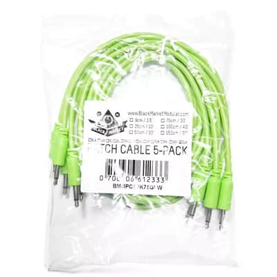 Black Market Modular Eurorack Patch Cables (100cm - Glow in the dark - 5 Pack) image 2
