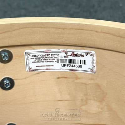 Ludwig Legacy Maple Exotic 3pc Drum Set 20/12/14 Birdseye Maple image 7