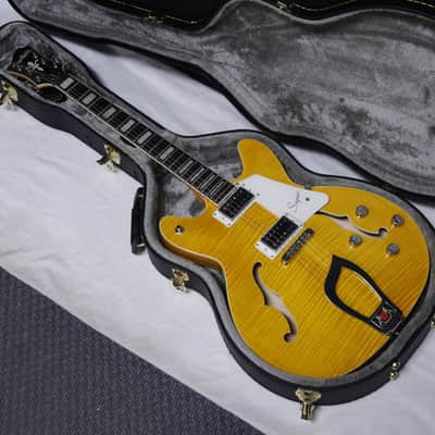 Hagstrom Super Viking Semi Hollow Dandy Dandelion NEW Electric Guitar Amber image 1